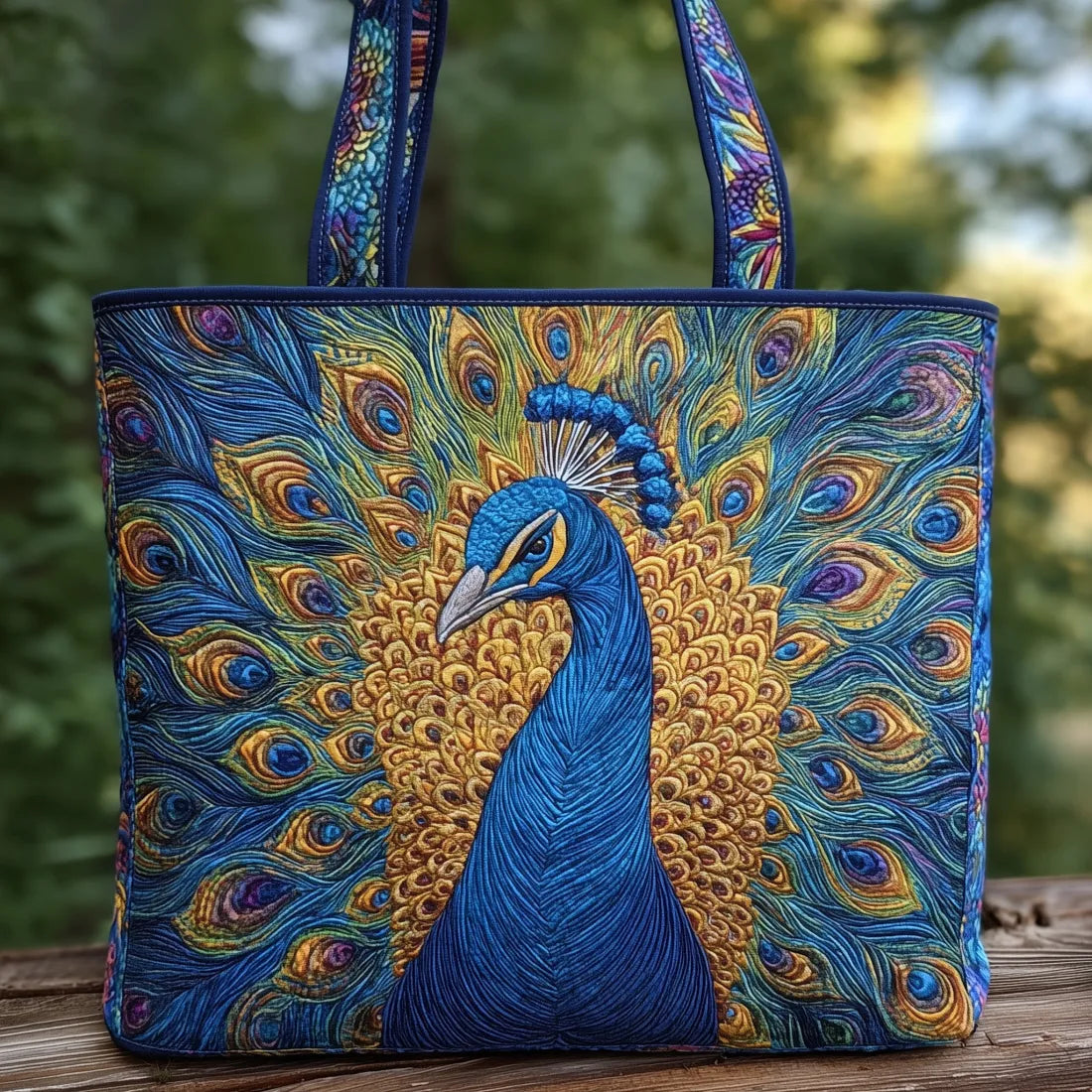 Bolso Artesanal Pavo Real