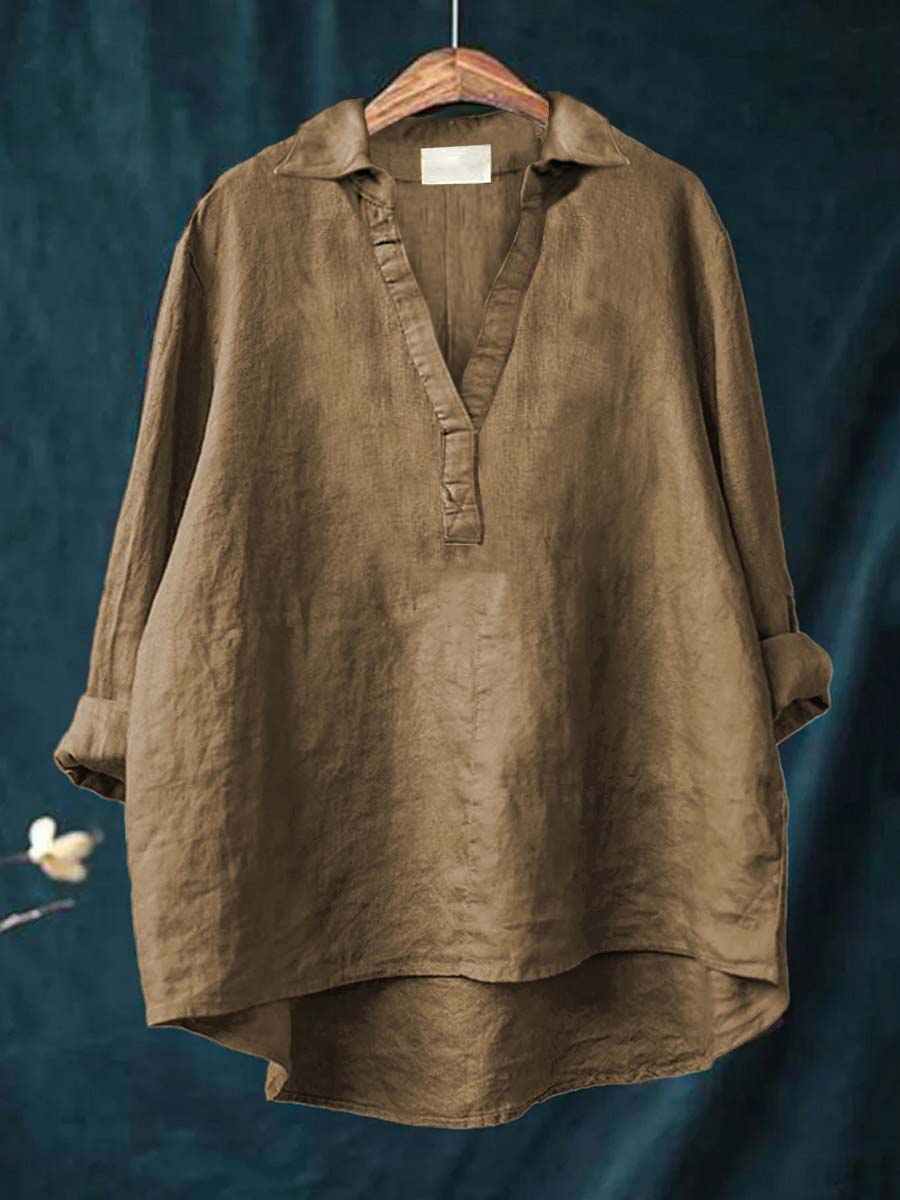 Andrea | Elegante Blusa de Verano de Lino