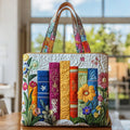 Bolso Artesanal Floral Biblioteca