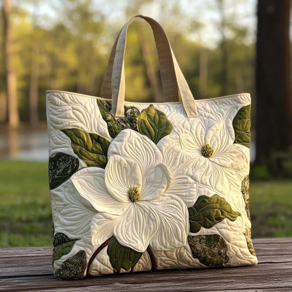 Bolso Artesanal Floral Blanco
