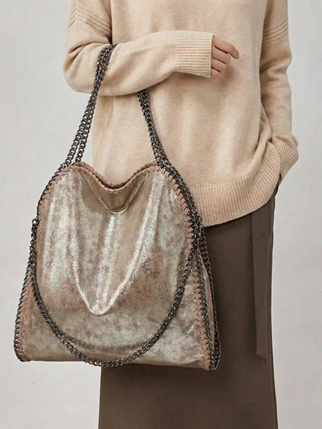 Skyla | Bolso Tote de Cadena en Cuero Sintético